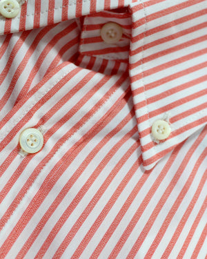 Brunello Cucinelli Button-Down Shirt White Red XXL SALE