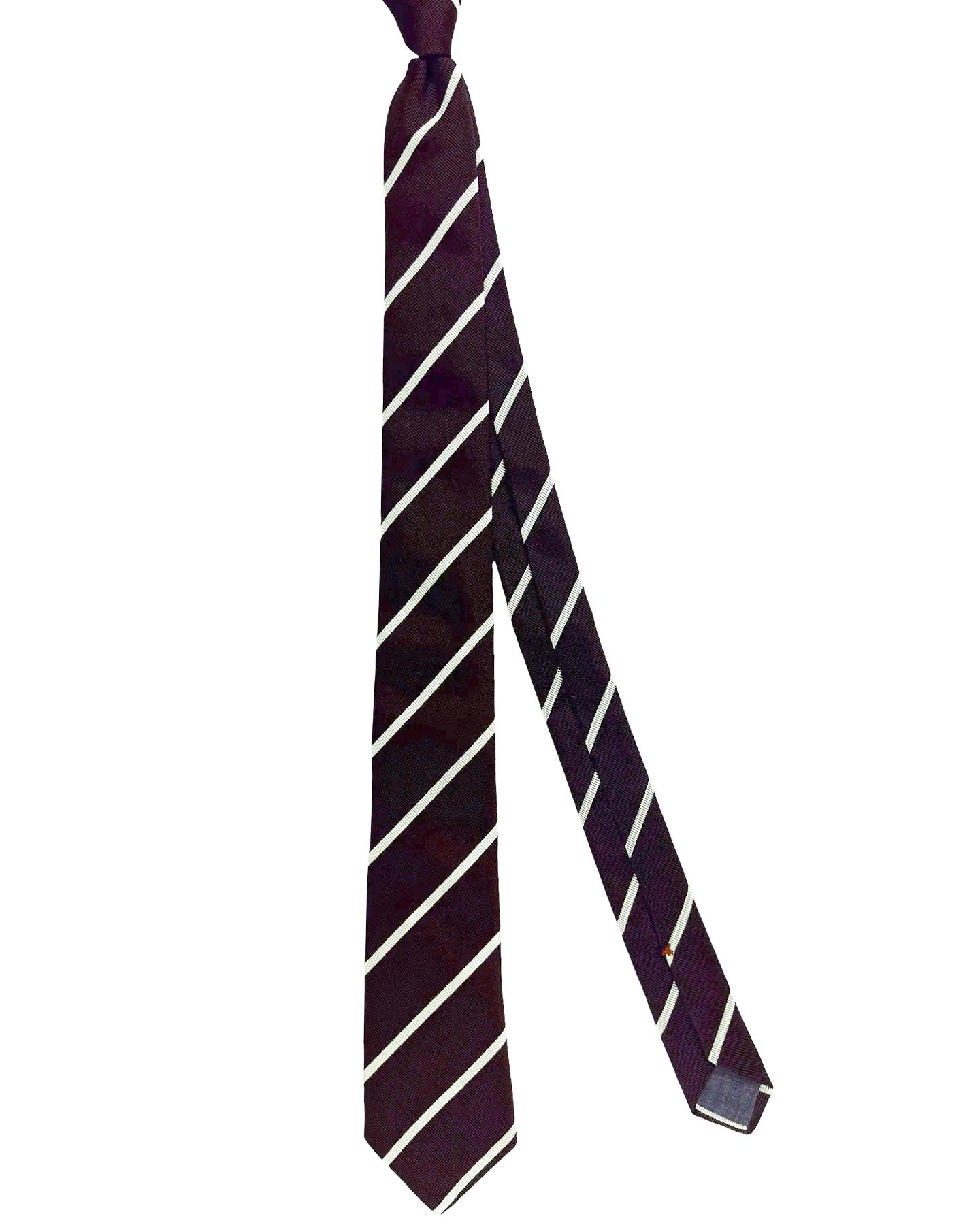 Brunello Cucinelli Tie Maroon Stripes