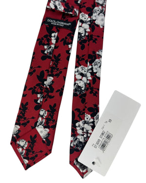 Dolce & Gabbana Skinny Tie Red Floral