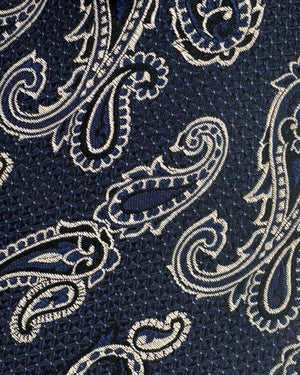 Etro Tie Navy Paisley Design