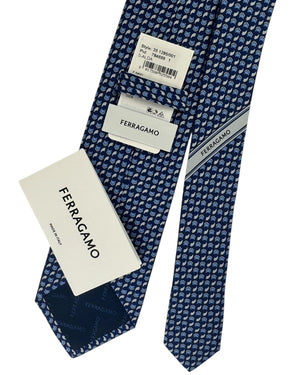 Salvatore Ferragamo Tie Navy Blue Fox Tail Design - Fall/ Winter 2025/ 2026 Collection