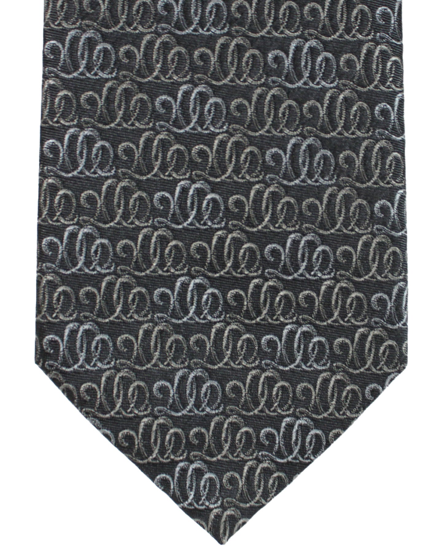 Salvatore Ferragamo Tie Black Swirl Design
