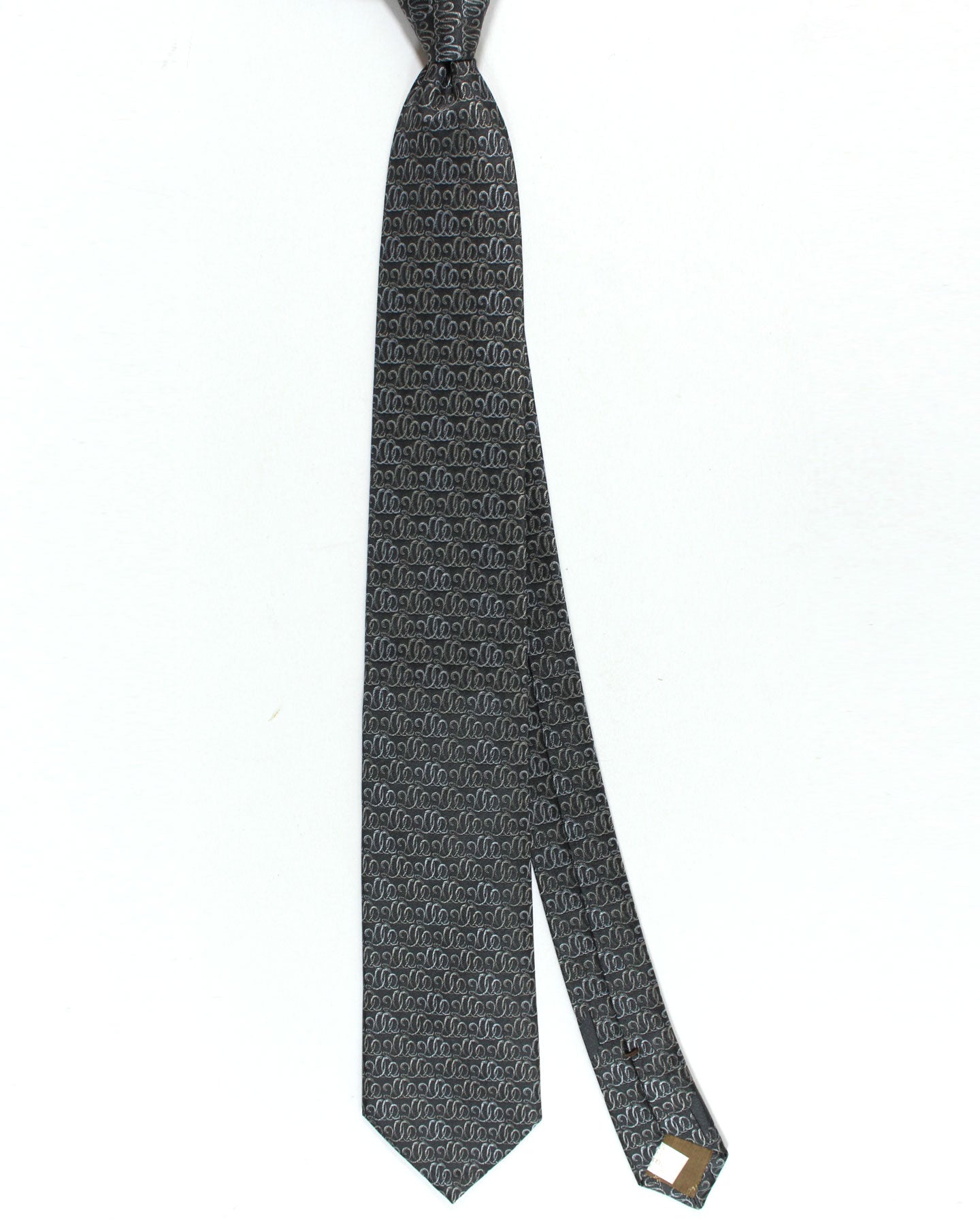Salvatore Ferragamo Tie Black Swirl Design