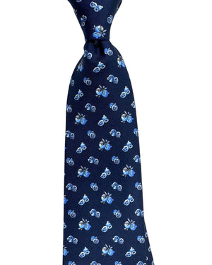 New
Ferragamo Tie Navy Fruit Novelty Design