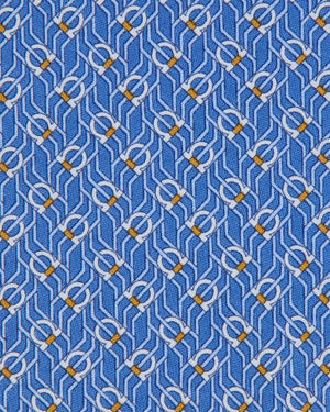 Salvatore Ferragamo Tie Blue Gancini Tetris - Fall/ Winter 2025/ 2026