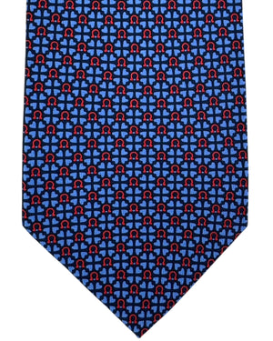 Salvatore Ferragamo Tie Dark Blue Hearts & Gancini - New Collection