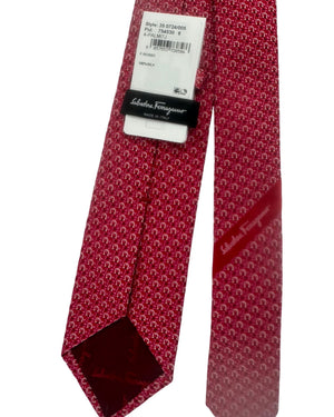 Salvatore Ferragamo Tie Red Gancini Design