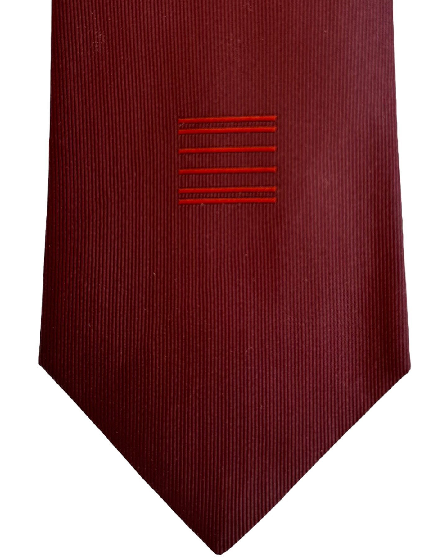 Gene Meyer Tie Maroon Design - Hand Made in Italy