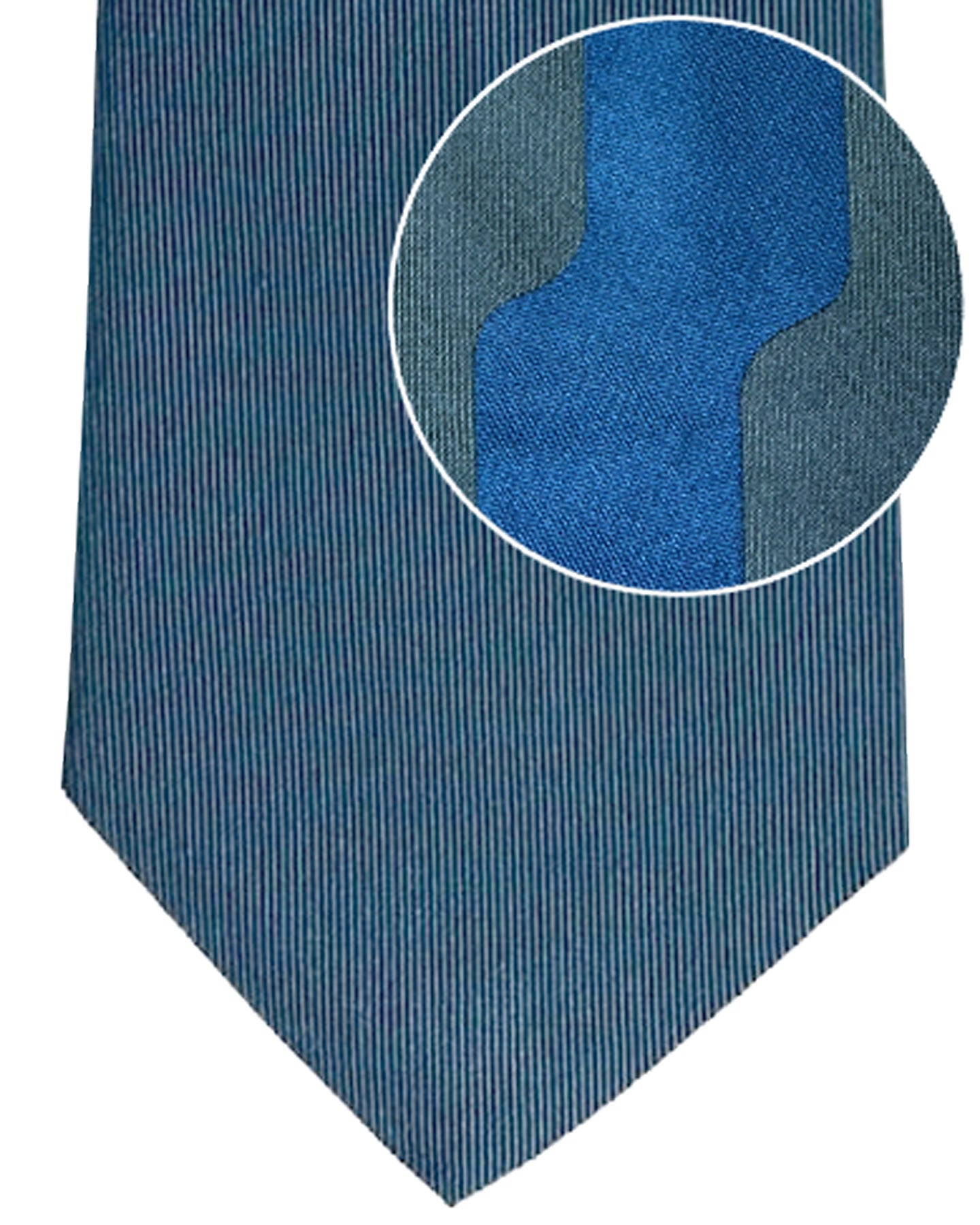 Gene Meyer Tie Gray Blue Design - Hand Made in Italy