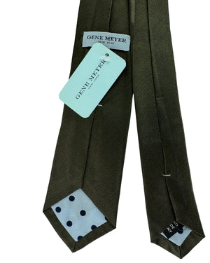 Gene Meyer Tie Green Design - Hand Made In Italy
