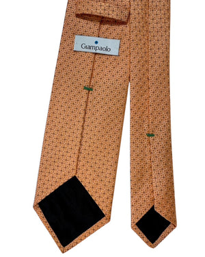 Giampaolo Tie Orange Geometric- Hand Made In Italy SALE