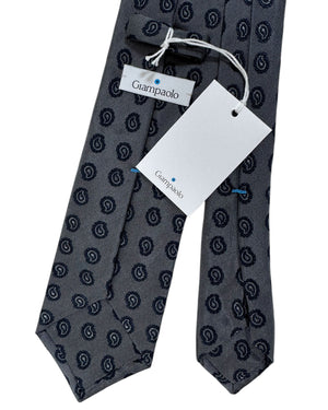 Giampaolo Tie Gray Paisley - Hand Made In Italy FINAL SALE