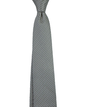 Givenchy Tie Ivory White Silver Geometric Pattern