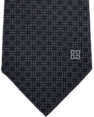 Givenchy Tie Black Micro Square Pattern