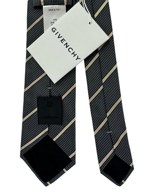 Givenchy Tie Gray Black Stripe