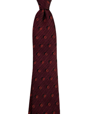 Givenchy Silk Tie Bordeaux Patterned Polka Dots
