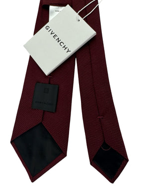 Givenchy Silk Tie Bordeaux Pattern