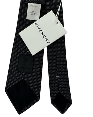 Givenchy Silk Tie Black Chain Link