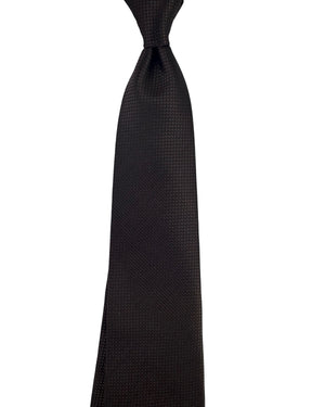 Isaia Sevenfold Tie Dark Brown Pattern