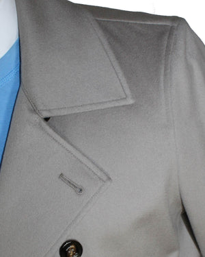 Kired Cashmere Coat Beige Double Breasted Overcoat Textek 