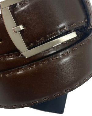 Kiton Smooth Leather Men Belt