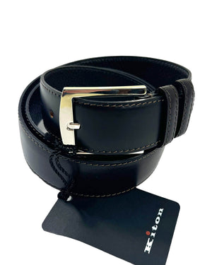 Kiton Belt Dark Brown Smooth Leather