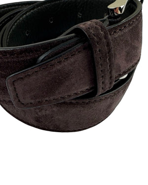 Kiton Belt Brown Suede - Resizable