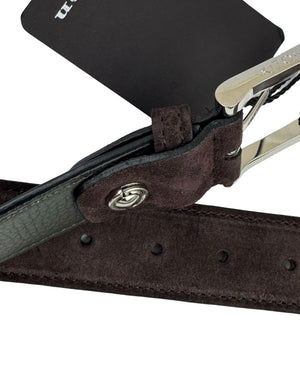 Kiton Belt Brown Suede Resizable