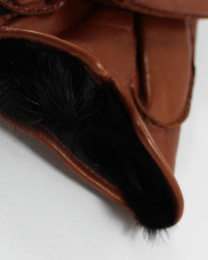Kiton Leather Gloves Brown M - 9