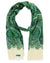 Kiton Scarf Green Ornamental Design - Cotton
