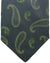 Kiton Tie Dark Green Paisley Design - Sevenfold Necktie