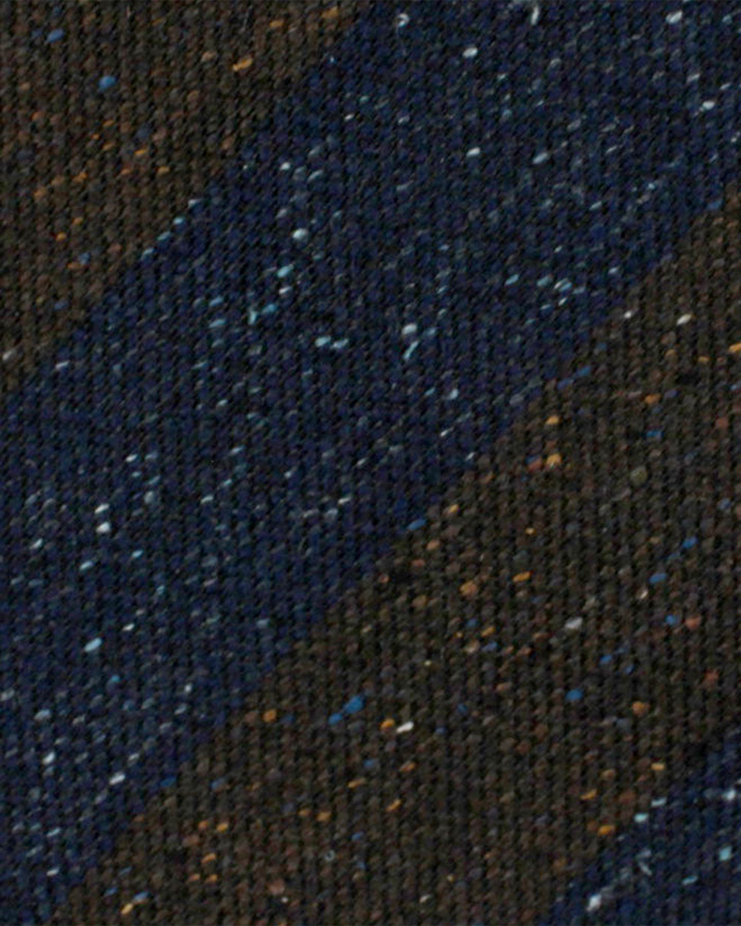 Kiton Wool Silk Tie Brown Dark Blue Spreckles - Sevenfold Necktie