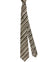 Kiton Silk Tie Brown White Stripes Design - Sevenfold Necktie