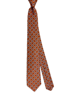 Kiton Tie Brown Design Sevenfold Necktie