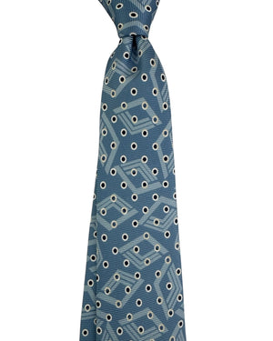 Kiton Tie Blue Dots Geometric