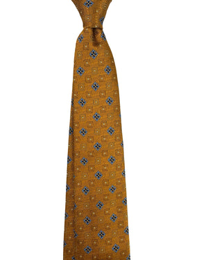 Kiton Sevenfold Tie Copper Design Jacquard