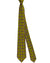 Kiton Silk Tie Olive Green Brown Navy Medallions - Sevenfold Necktie
