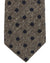 Kiton Silk Wool Tie Gray Taupe Polka Dots Design - Sevenfold Necktie