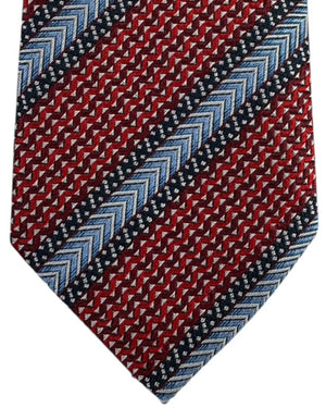 Missoni Tie Red Blue Chevron Stripes