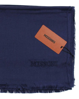 Missoni Scarf Dark Blue Design - Alpaca Silk Shawl SALE