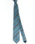 Missoni Silk Necktie Metallic Blue Forest Green Stripes Design