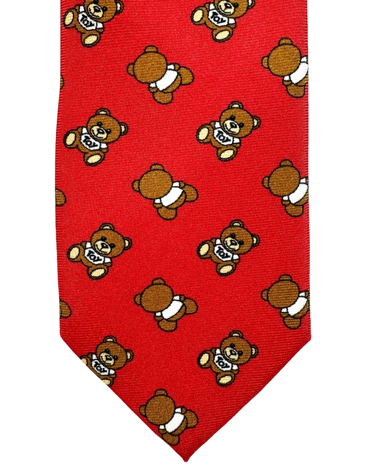 Moschino Tie Red Toy Bear Design