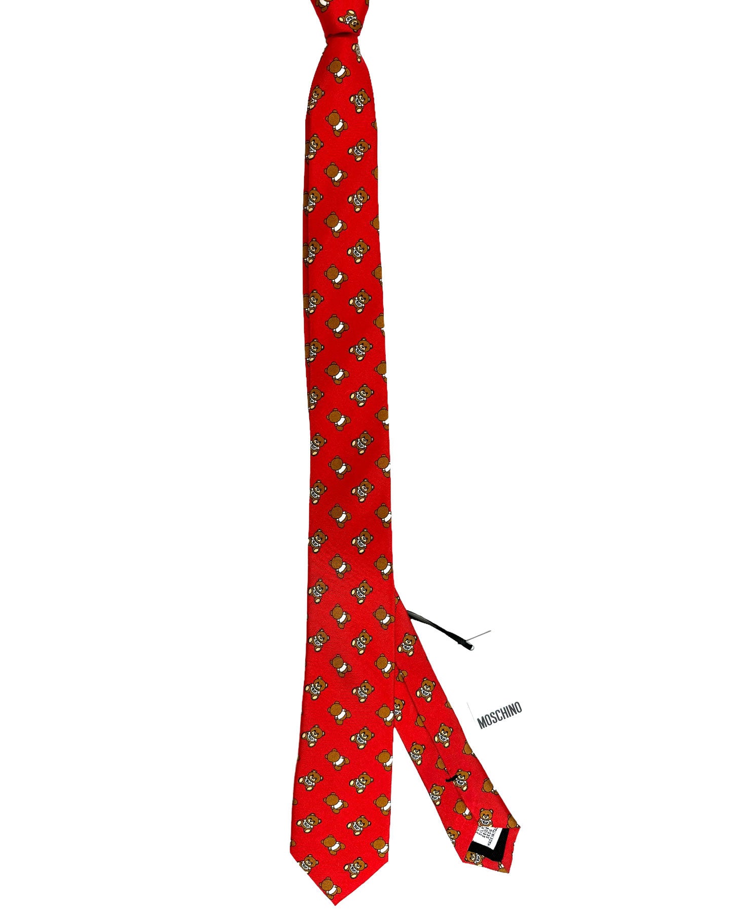 Moschino Tie Red Toy Bear Design