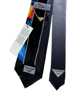 Vitaliano Pancaldi Silk Tie Multicolor Tulips