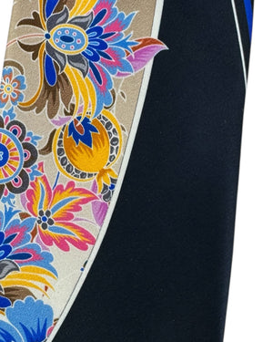 Vitaliano Pancaldi Tie Black Taupe Floral