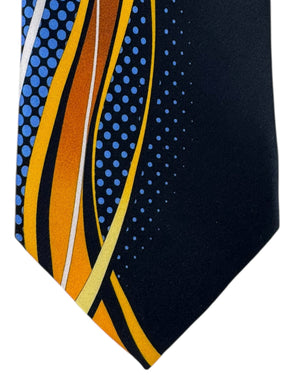 Vitaliano Pancaldi Silk Tie Swirly Stripes
