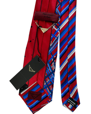 Vitaliano Pancaldi Tie Red Royal Blue