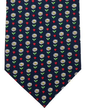 Pink Tie Navy Mini Flowers - Novelty Design