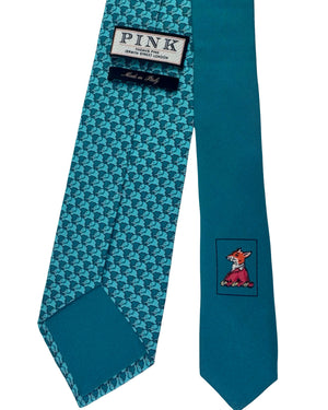 Thomas Pink Novelty Tie Aqua Elephant