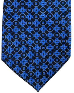 Stefano Ricci Silk Tie Royal Blue Pattern